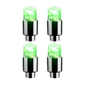 4Pcs Colorful LED Wheel Lights Car Tire Valve Caps Neon Light Bulb Universal Car Motorcycle Bicycle Valve Cover Auto Exterior