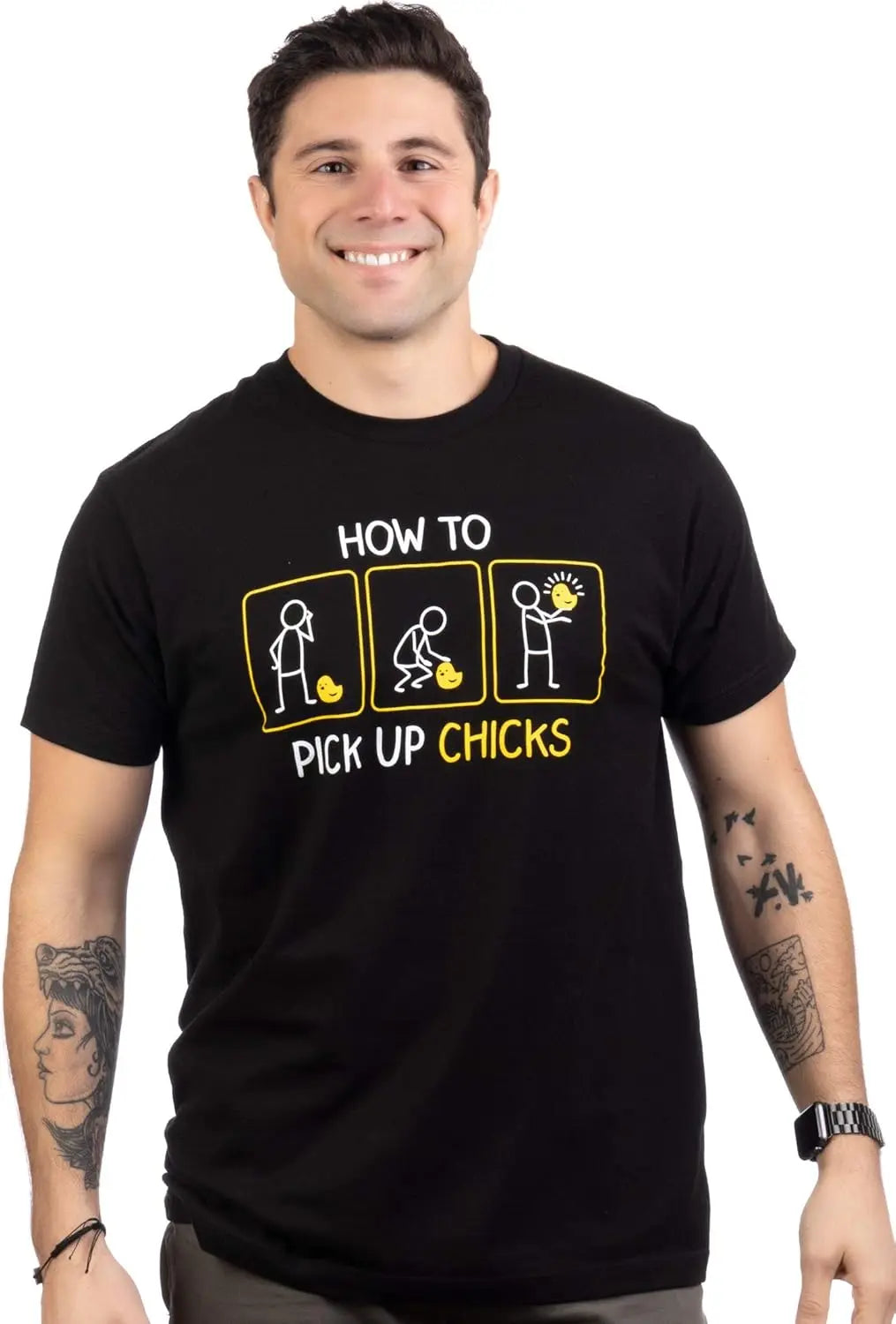 How To Pick Up Chicks | Funny Sarcastic Sarcasm Joke Tee for Man Woman T-Shirt