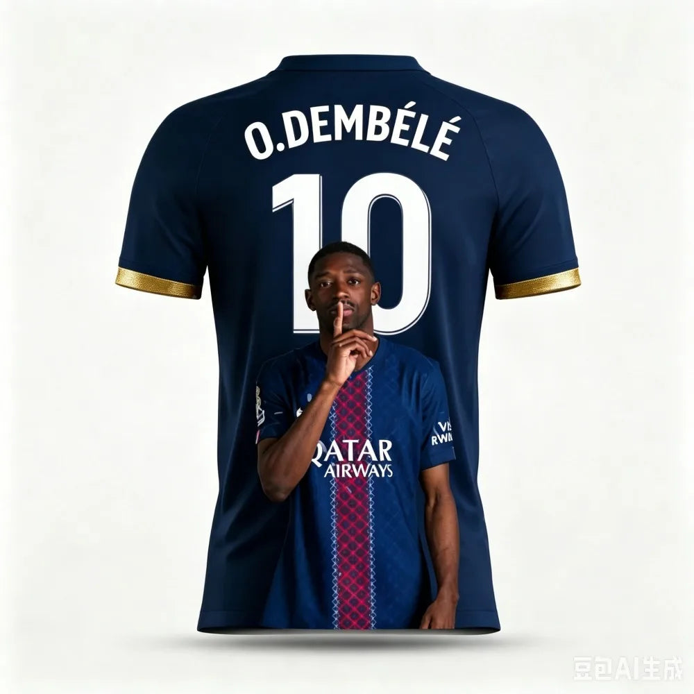 Dembele Style Summer 3D Printed Family Clothing Football Jersey T-shirt Quick-drying and Breathable Suitable for Outdoor Wear