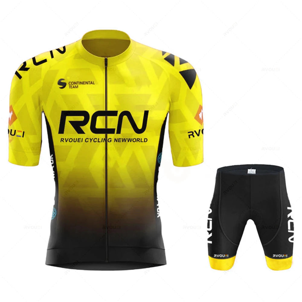 2026 Rvouei Team Cycling Jersey Set Summer Breathable Road Bicycle Suit Riding Uniform Bike MTB Clothing New Sports Cycling Kits