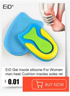 EiD 2cm 3cm 4cm Silicone Invisible Height Increase Insole Height Lift Taller 2in1 Soft Sock Shoes Pad for Men Women dropshipping