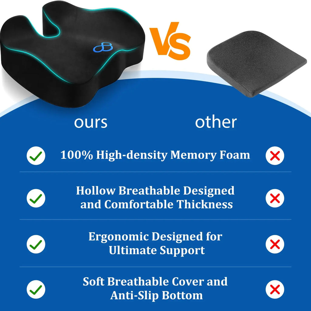 Gel Orthopedic Memory Cushion,U-shaped Seat Cushion for Home Office Coccyx Orthopedic Chair Cushion,Protect Healthy