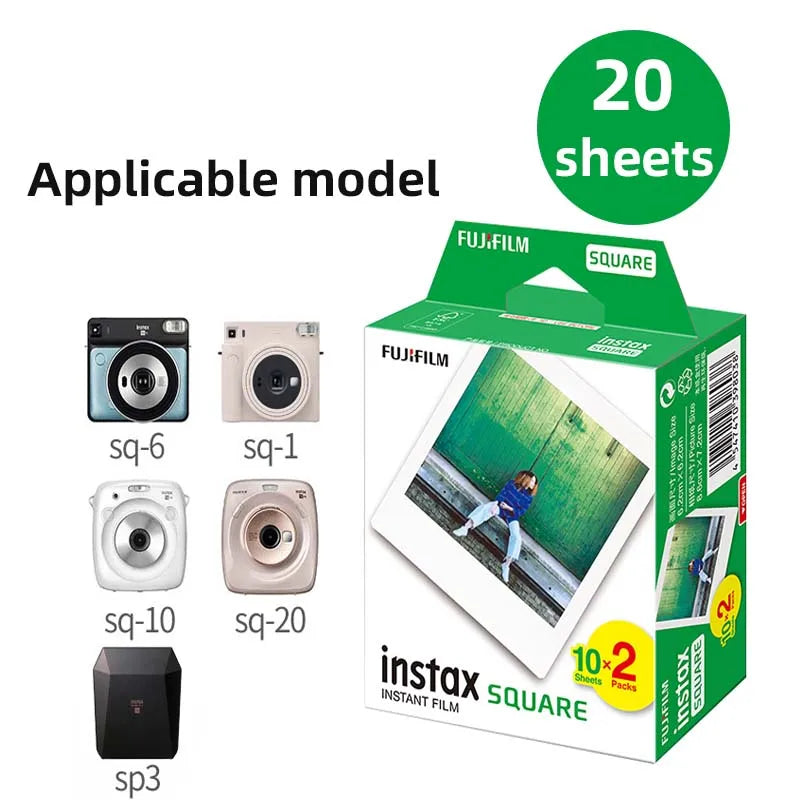 Fujifilm Instax Square White Edge Films Photo Paper 10-100 Sheets for Instax SQ10 SQ6 SQ20 Instant Camera Share SP-3 Printer