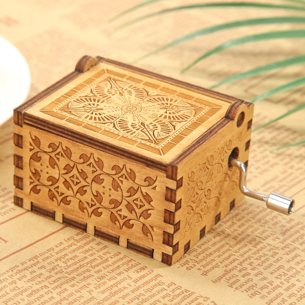 Wooden Hand Crank Music Box Bohemian Rhapsody Theme You Are My Sunshine Music Box Musica Theme Birthday Christmas Gift