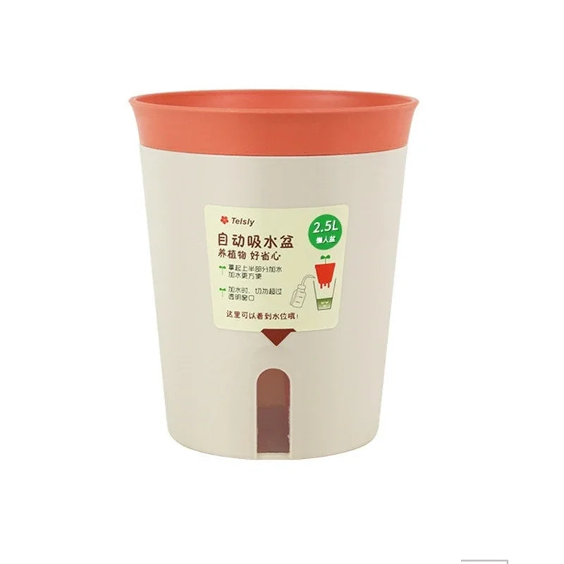 Double Layer Plant Pot Self Watering Pots for plants Hydroponics Flower Pot Plastic Lazy Automatic Water-Absorbing Plants Pot