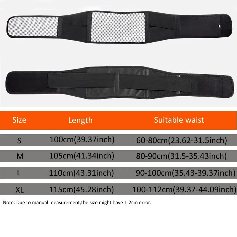 1PC Tourmaline Self-heating Magnetic Therapy Waist Belt,Waist and Back Support Brace,20 Magnets Adjustable Sports Support Belt