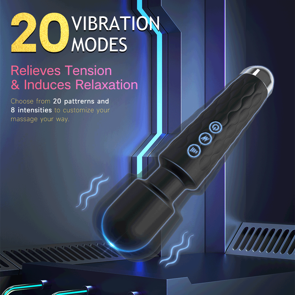 AV Magic Wand Vibrator for Woman 28 Powerful Vibrating Modes Clitoral Stimulator Flexible Silicone Body Massager Adult Sex Toys