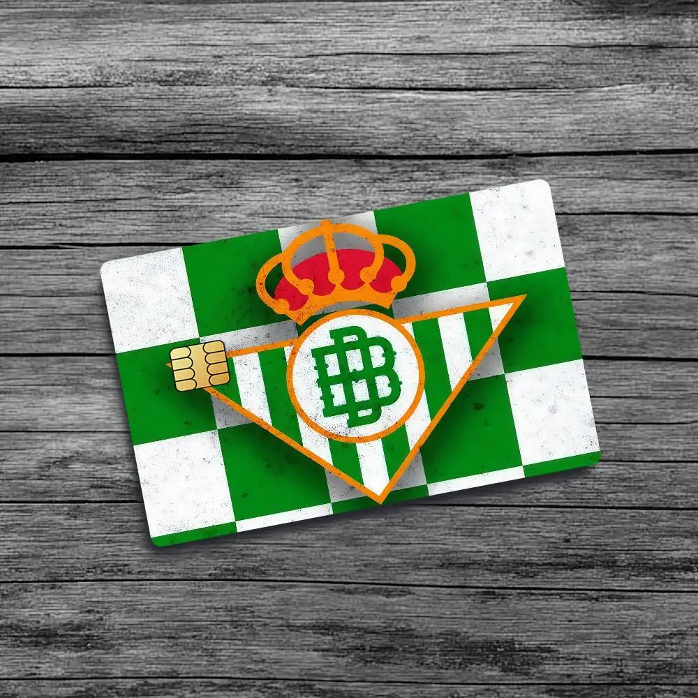 Football R-Real B-Betis Bank Credit Cards Bus Pass Stickers Cool Decoration Waterproof 4PCS Card