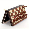 Magnetic 39cm Wooden Chess Board Game Toy, Wooden Solid Wood Puzzle Interactive Game Standard Version, Large-sized Double Queens