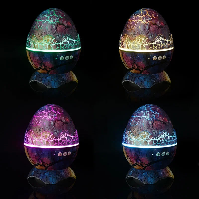 Dinosaur Egg Galaxy Projector with Remote Control Bluetooth Speaker LED Night Light Starry Sky Projection Light Children's Gift