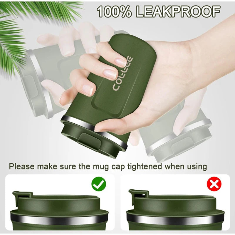 380/510ml Thermos Coffee Mug Stainless Steel Insulated Cup Temperature Display Car Portable Vacuum Bottle Insulated Water Bottle