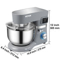 SucceBuy Stand Mixer Electric Dough Mixer with 6 Speeds LCD Screen Timing 5.8 Qt Stainless Steel Bowl Dough Hook Flat Beater