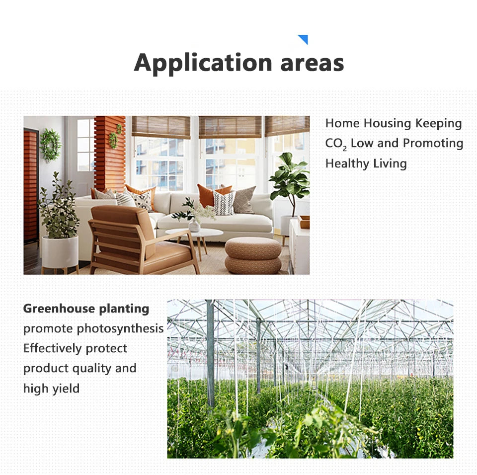 Air Monitor CO2 Carbon Dioxide Detector 3 in 1 Greenhouse Warehouse  Quality Temperature Humidity  Fast Measurement