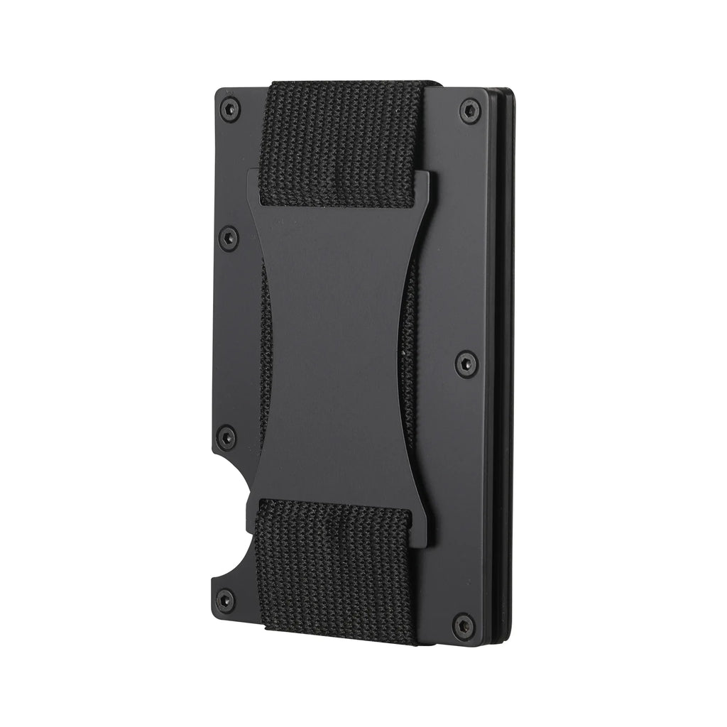 New Slim Fashion RFID Protection Card Holder Men Women Aluminum Wallet Elasticity Back Pouch ID Credit Case Unisex Travel Purse