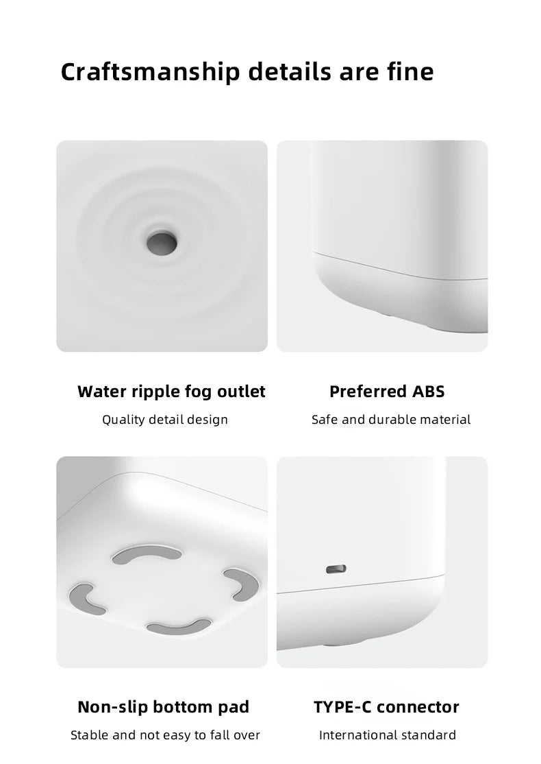 DIVEDEER Humidifier Home Office Desktop Water Replenishment Device Creative Backflow Anti gravity Water Drop Humidifier