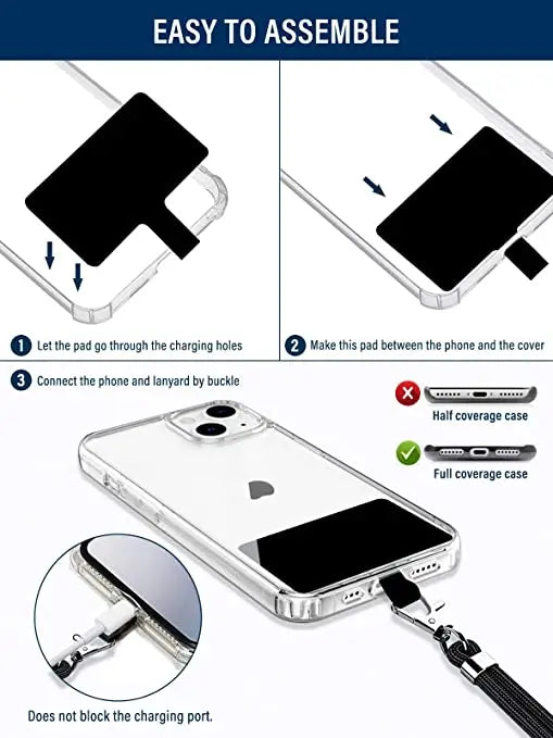 Phone Lanyard Universal Cell Phone Lanyard with Adjustable Nylon Neck Strap For iPhone 14 13 12 Pro X XR 8 7 Plus Hanging Rope