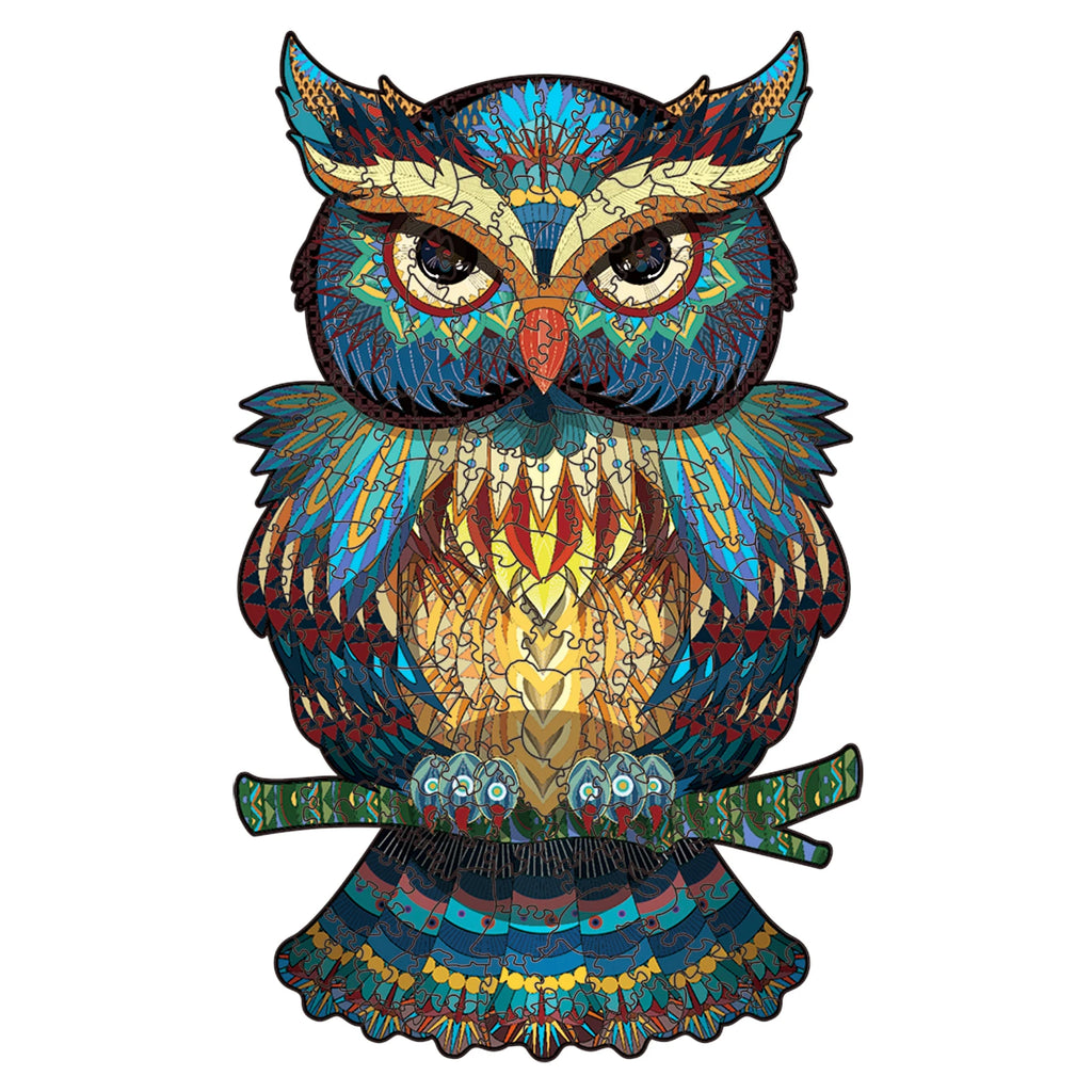 Cool Owl Wood Jigsaw Puzzle Animal Funny Wooden Puzzles Adults High End Montessori Educational Toys Children Board Game Gift