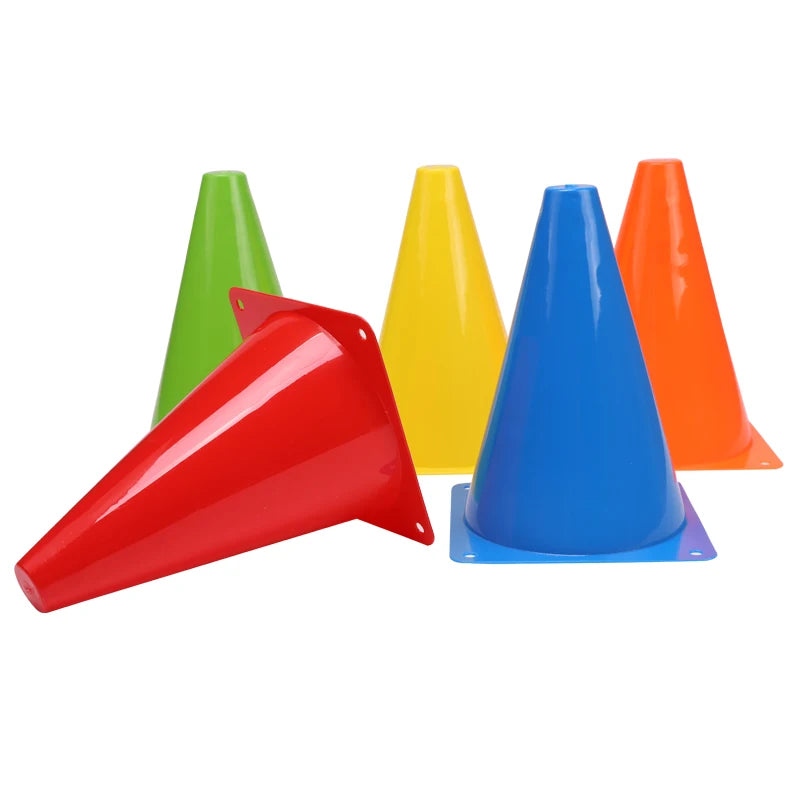 25PCS Colorful Soccer Training Cones Plastic Football Agility Marker Cones Portable Sport Obstacle Markers for Soccer Training