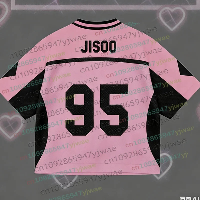 2026 New Y2K Korean Girl Group Concert Pink T-Shirt Summer Oversized Short Sleeve Fashion Casual Women's Men's Sports Jersey Top