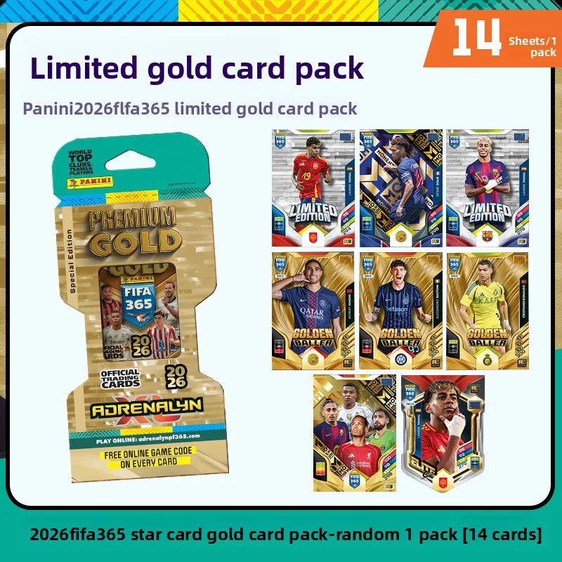 2026 Panini FIFA 365 Adrenalyn XL - Top Clubs Teams Players Collectible Trading Card Gift