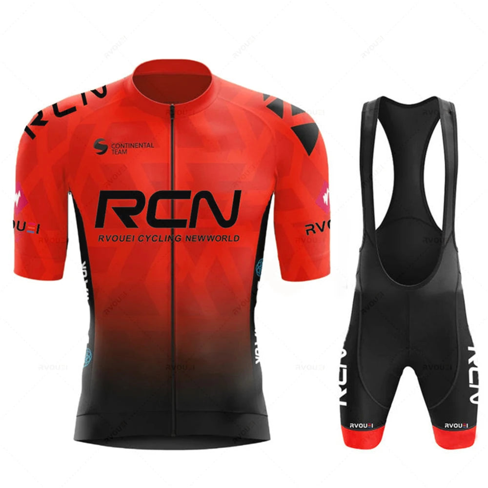 2026 Rvouei Team Cycling Jersey Set Summer Breathable Road Bicycle Suit Riding Uniform Bike MTB Clothing New Sports Cycling Kits