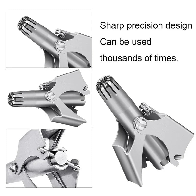 Nose Hair Trimmer For Men And Women Stainless Steel Manual Nose Hair Razor No Noise Washable Nose Hair Trimmer Manual Shaver