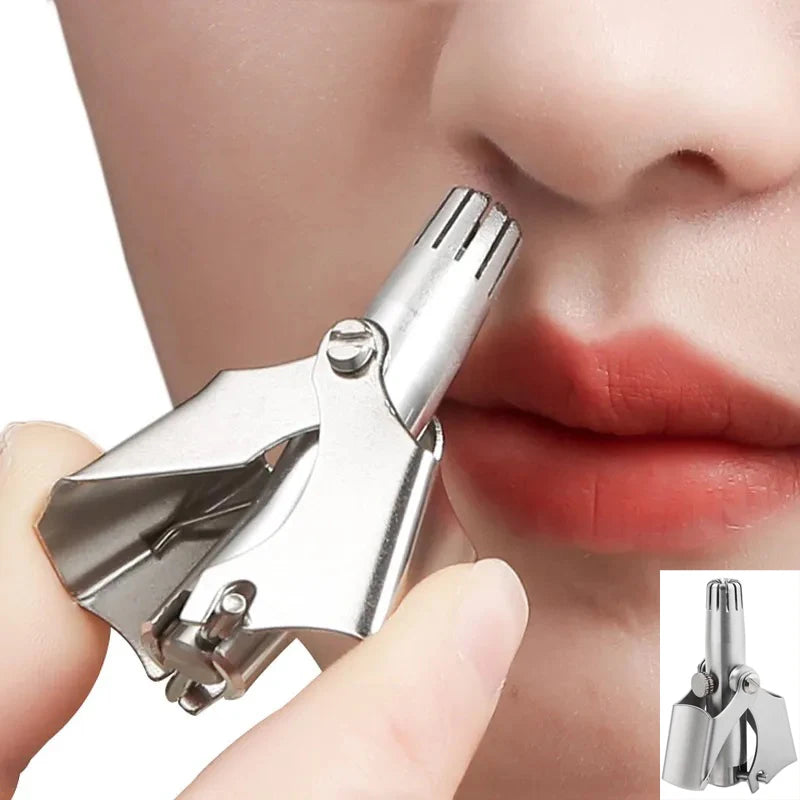 Nose Hair Trimmer For Men And Women Stainless Steel Manual Nose Hair Razor No Noise Washable Nose Hair Trimmer Manual Shaver