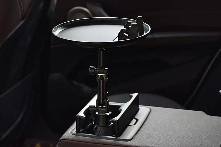 360° Adjustable Car Cup Holder Tray & Phone Mount Expander For Car, Portable Tray Table,Food Storage Rack, Coffee Table,