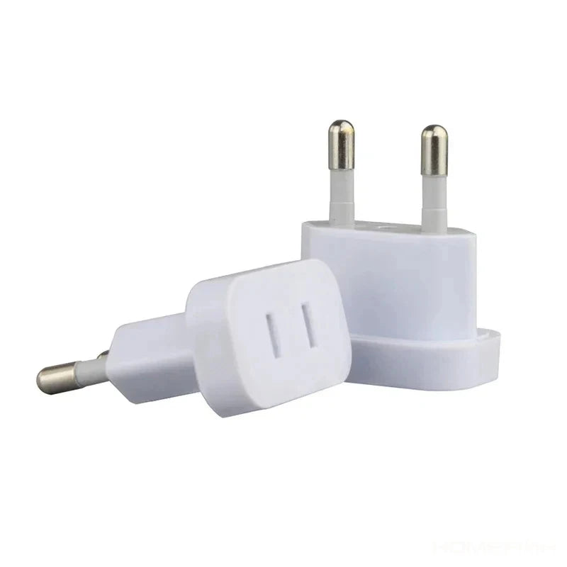 1 Pcs 4.8mm Power Plug Adapter US To EU Euro Europe Plug Power Plug Converter Travel Adapter Power Converter Outlet