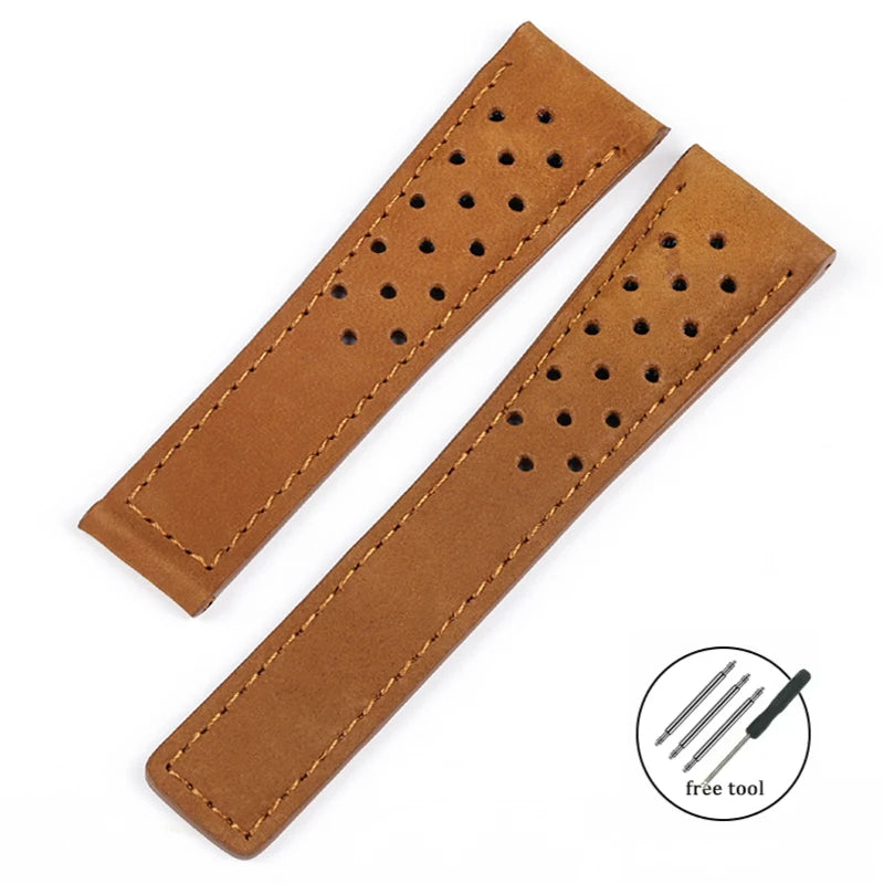 Genuine Leather Strap 20mm 22mm 24mm Cow Watch Band for Tag Heuer for Carrera Series Wristband Universal Sport Soft Bracelet