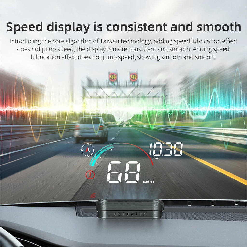 New M22 Car GPS Head Up Display Speed RPM KMH MPH HUD GPS Speedometer Projector Screen Dashboard with Odometer Overspeed Alarm