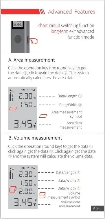 Original AtuMan DUKA Laser Range finder 25/40m LS-P/LS-1 Portable USB Charger High Precision Measurement Laser Range Finder