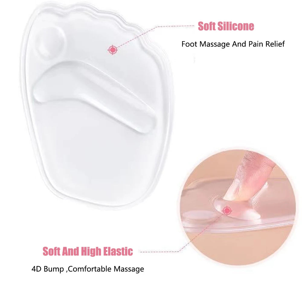 Forefoot Insert Cushion Pads for Women Shoes Anti slip Silicone Foot Pain Relief Pads for High Heels Sandals Gel Shoe Insoles