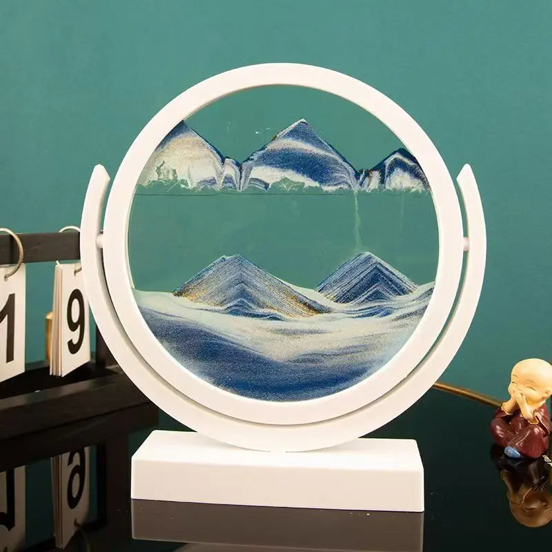 8-inch liquid art 3D quicksand painter home decoration, the best gift for birthday graduation, desk decoration
