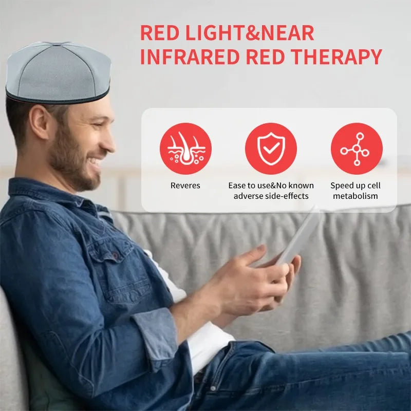 Red Light Therapy Cap Device Near Infrared LED Helmet for Hair growth Treatment Hat Prevant Loss Head relaxation Relief scalp