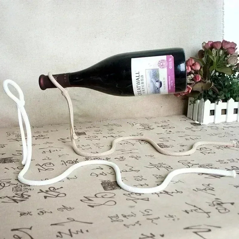 Magical Suspension iron Chain Wine Racks One Bottle Wine Display Racks Stand Holder Kitchen Dining room cellar Bar Decoration