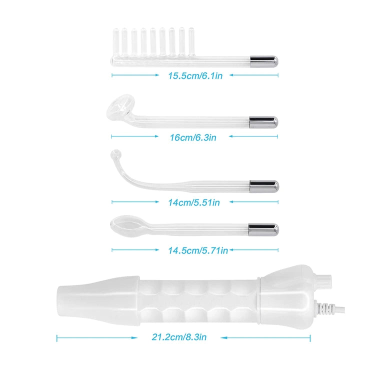 4 in 1 Electrode Glass Tube Machine High Frequency Skin Spot Acne Wand Facial Spa Face Skin Care Electrotherapy