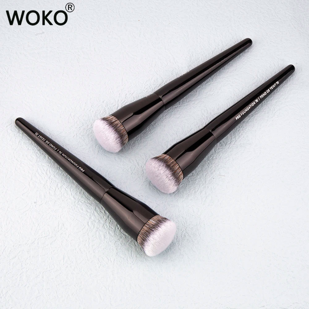 70 Pro Big Foundation Brush Cream Foundation Makeup Brush Chubby Professional Synthetic Hair Face Contour Foundation Makeup Tool