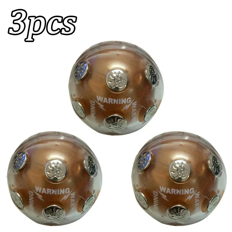 Novelty Toy Safe Electric Shocking Ball Shock Glowing Ball Stress Relief Auto Off Prank Trick Magnetic Ball Holiday Party Game