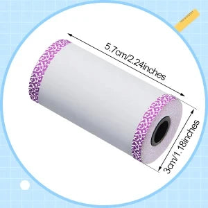 9 Rolls Thermal Printer Paper Adhesive 57X30mm Mini Printing Paper Rolls Printable Stickers For P1 Printer PeriPage A6 Printer