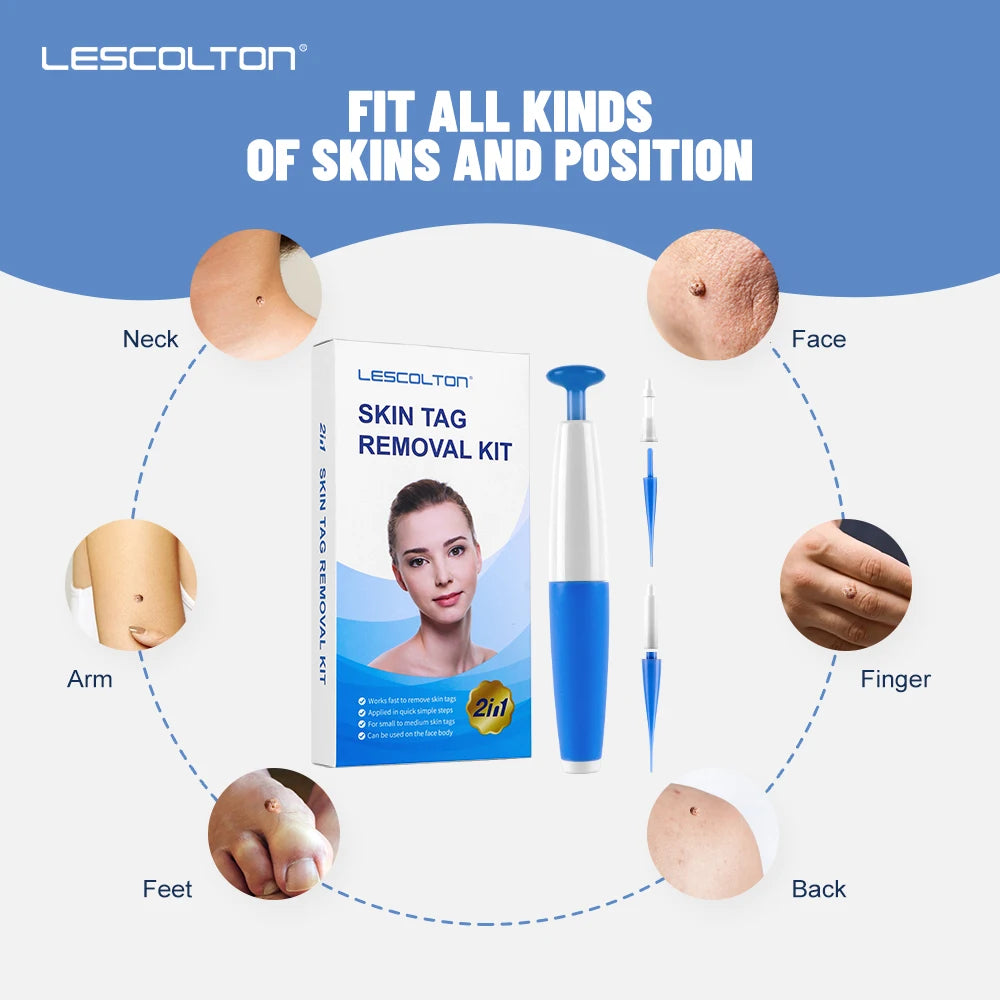 Skin Tag Kill Skin Mole Wart Remover Micro Skin Tag Removal Kit With Cleansing Swabs Adult Mole Wart Face Care