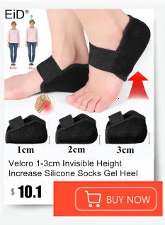 EiD 2cm 3cm 4cm Silicone Invisible Height Increase Insole Height Lift Taller 2in1 Soft Sock Shoes Pad for Men Women dropshipping