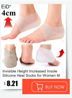 EiD 2cm 3cm 4cm Silicone Invisible Height Increase Insole Height Lift Taller 2in1 Soft Sock Shoes Pad for Men Women dropshipping