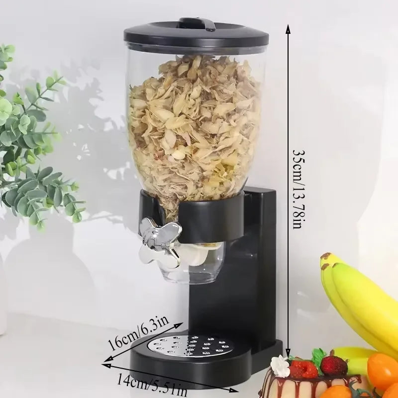 Multifunctional Food Storage Containers Cereal Dry Food Dispenser Storage Container Dual Control Household Kitchen Storage Bottl