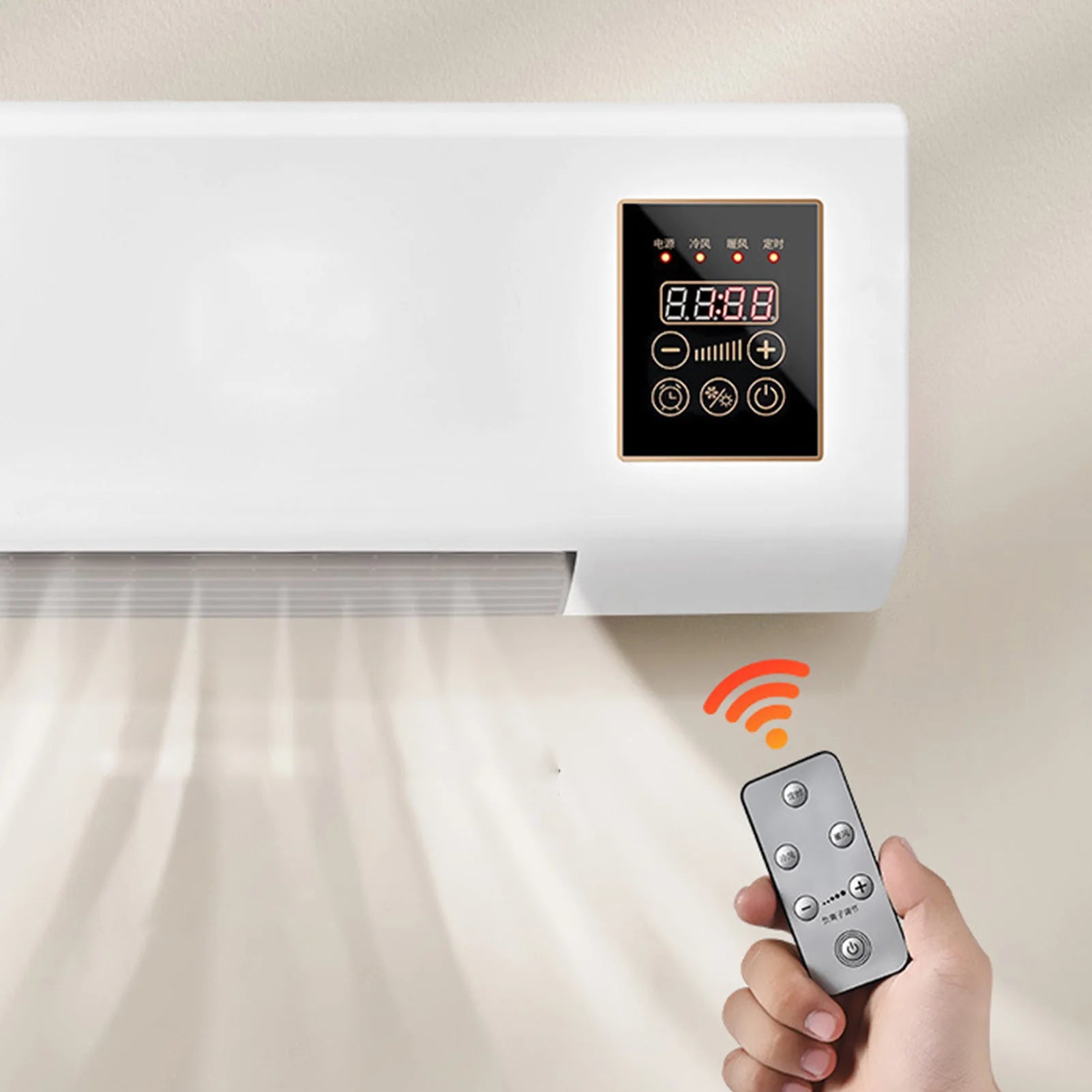 Mini Wall  Conditioner Fast Cooling and Heating  Conditioner 8H Intelligent Timing with Remote Control for Living Room