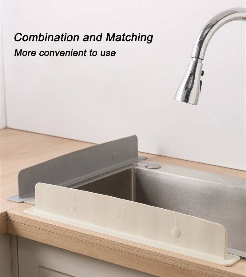 Silicone Sink Baffle Splash Guard Protect Cloth From Splashing Water Baffle Splash Protector For Washing Dishes Faucet Kitchen