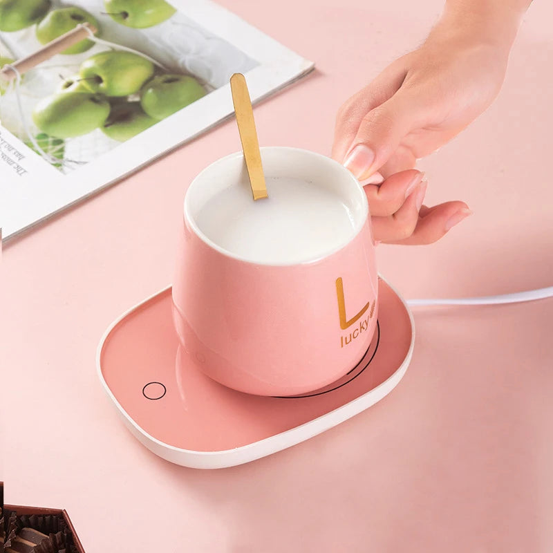 220V Electric Heating Coaster Heater Mug Warmer 55°C For Coffee Milk Tea Heating Pad Thermostatic Mat Kitchen Supplies