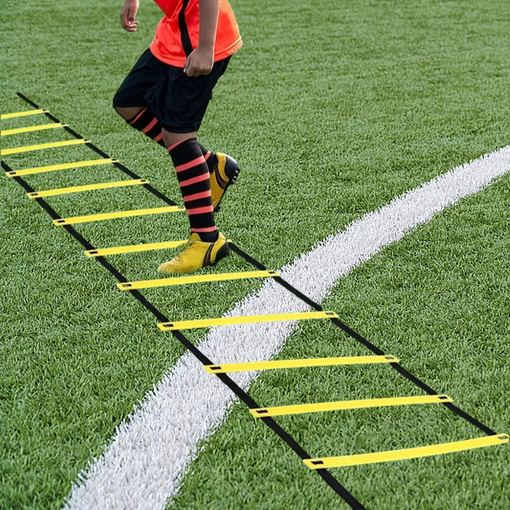 Agility Speed Ladder Nylon Straps Marking Discs Exerciser Resistance Drag Parachutes Sports Running Warm-Up Training Ladder Tool