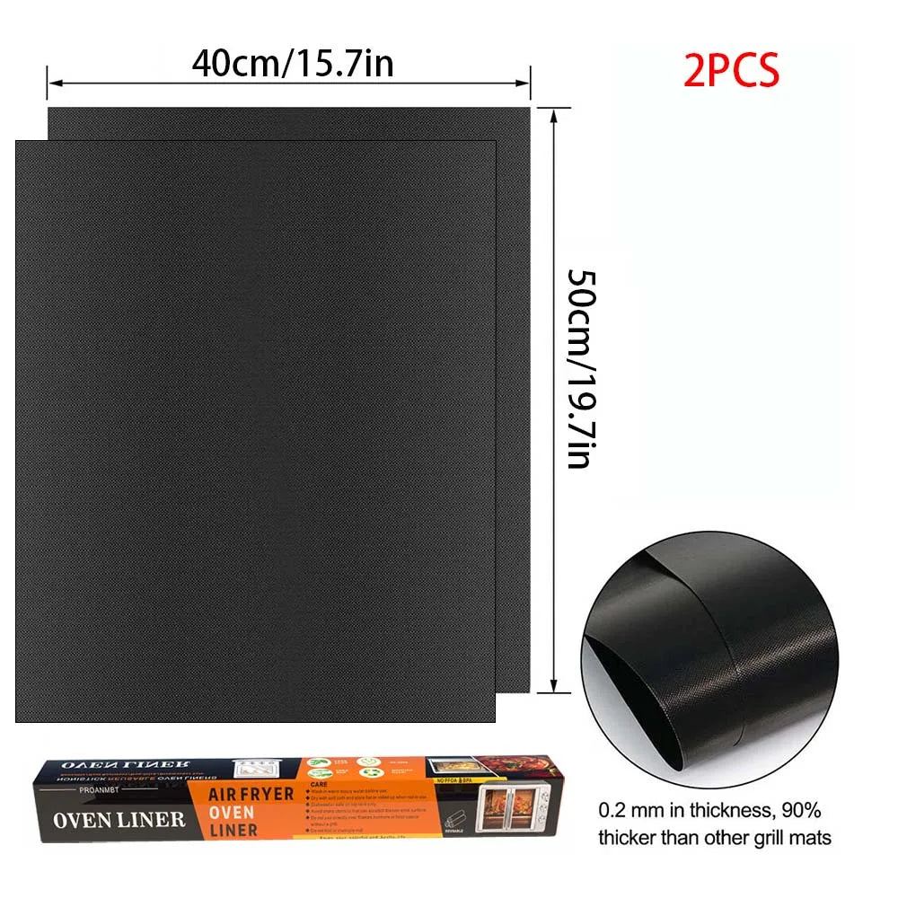 BBQ Mats Oven Bottom Liners Reusable Non-stick Baking Mats Outdoor Party Protective Mats Kitchen Tools Heat Resistant Grill Mats