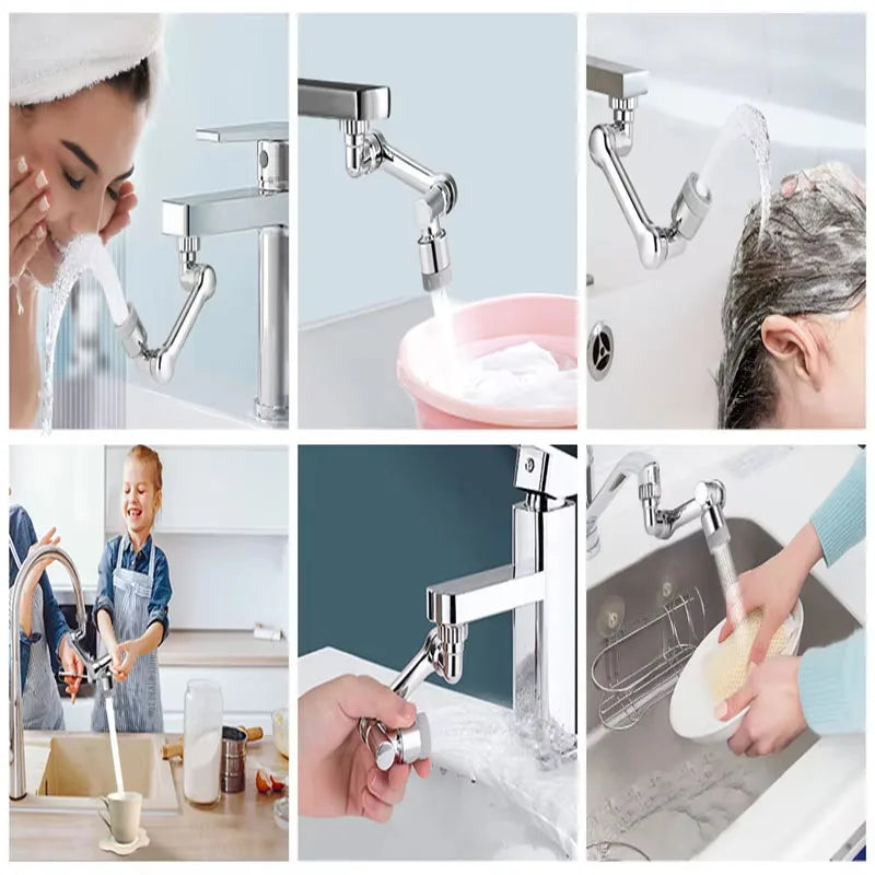 Swivel Faucet-Extender Sink-Aerator Kitchen Bathroom 360 Rotate Spray Attachment Multifunctional Universal Wash Hand Hair Face